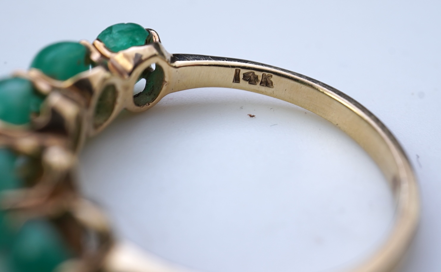 An emerald ring